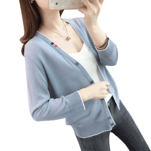 女士冰丝针织开衫外套女披肩薄款春装2020款女春季潮外搭上衣春秋