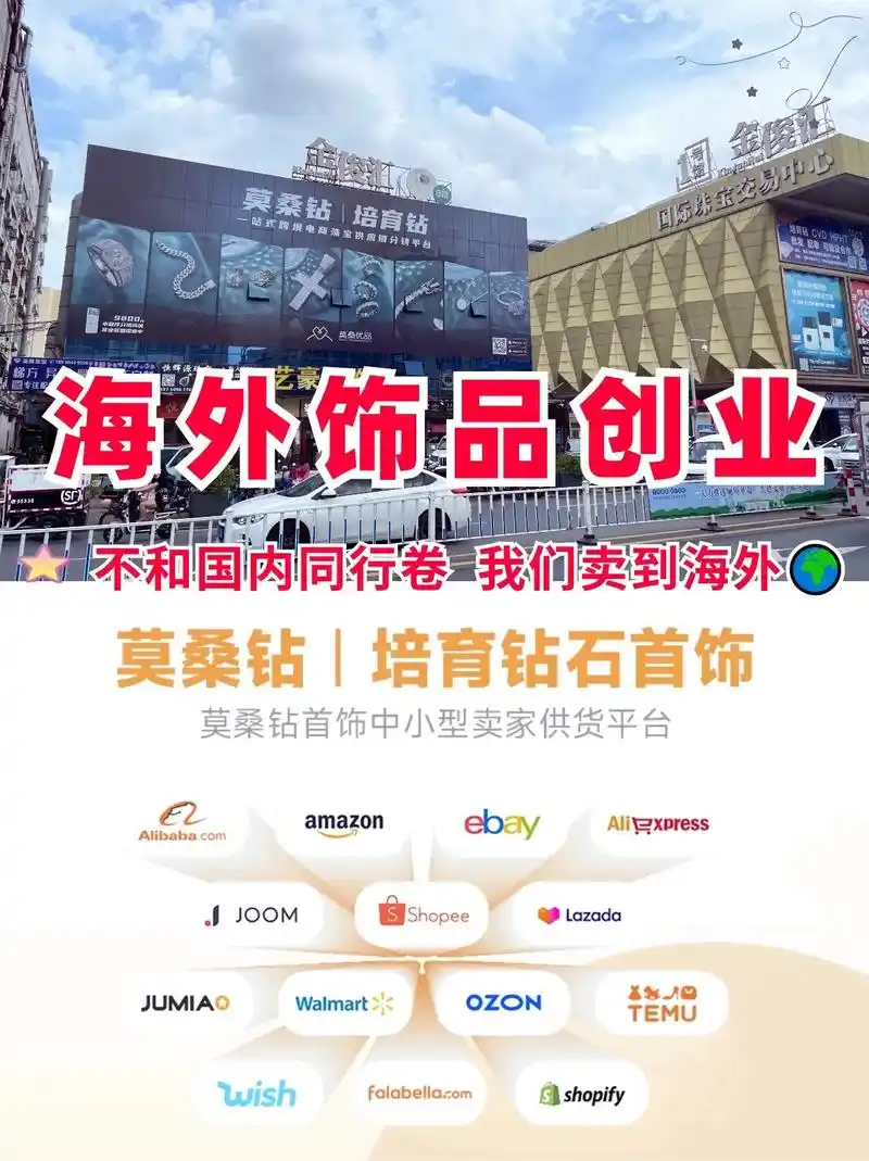 04海外饰品批发莫桑钻 培育钻石源头厂家.