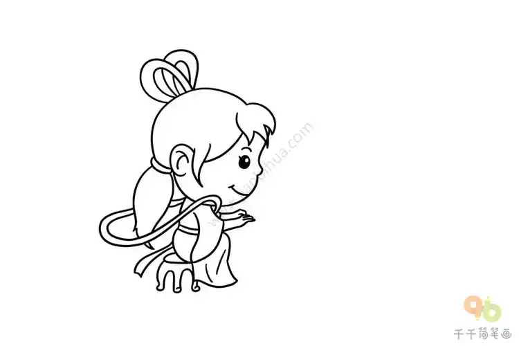 织女简笔画画法