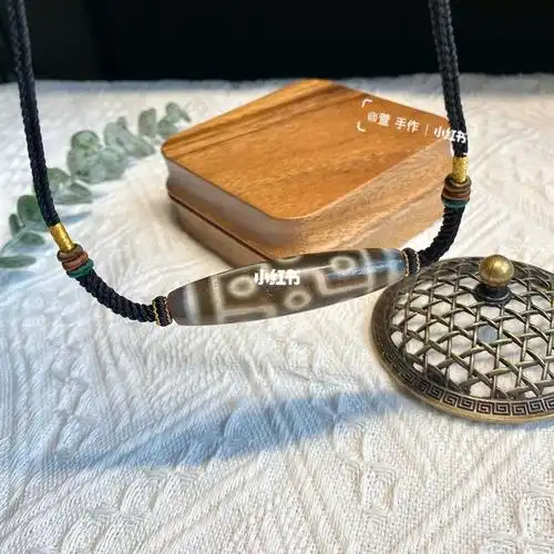 手工精编九眼天珠项链绳