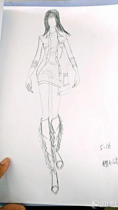 铅笔稿-服装画/服装设计手稿 - 穿针引线服装论坛