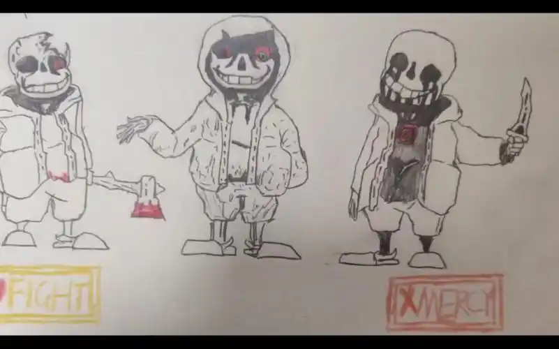 [自绘sans/配乐01期]三重邪骨一阶段《rain of dust》