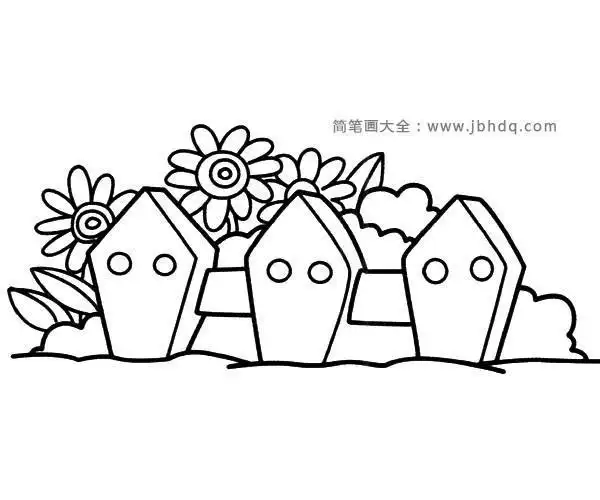 围墙草简笔画