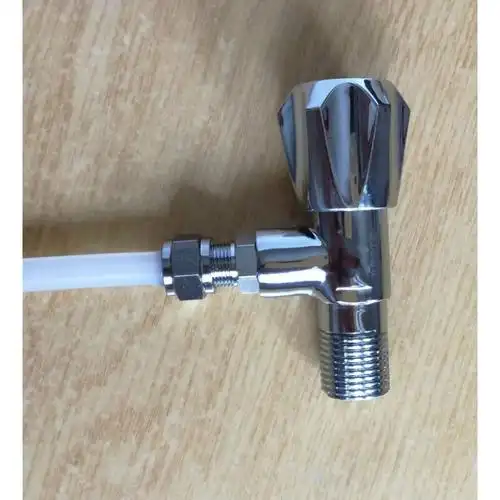 净水机用进水三通角阀3分2分软管饮水机转接头配件三通带活接头b款接2