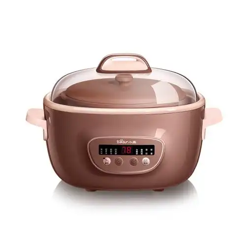 小熊炖锅家用紫砂砂锅煮粥锅神器煲汤陶瓷养神电炖锅