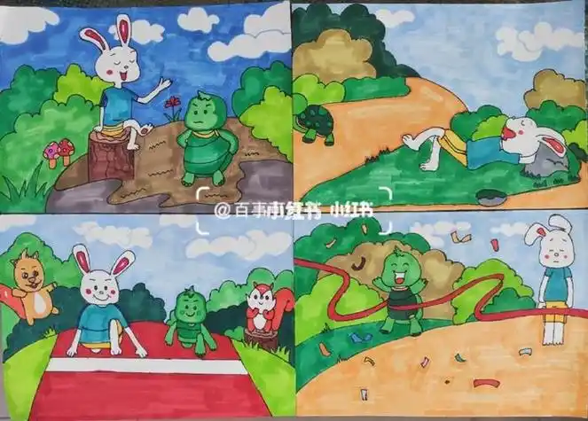 第2页四格漫画的简笔画图片连环画四格简笔画搞笑四幅连环画故事简笔