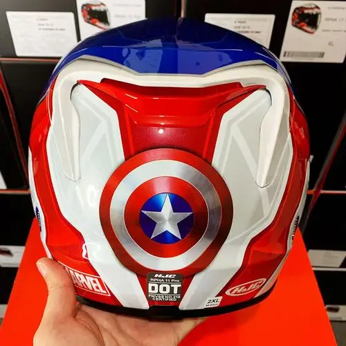 现货hjc美国队长2代头盔摩托车韩国原装进口rpha11碳纤维漫威正品