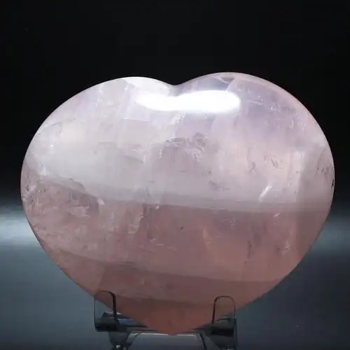 批发自然抛光高品质玫瑰石英民间工艺品水晶心形石头作为礼物 - buy