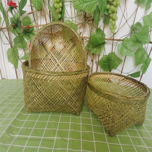 竹编果篮摆件竹制品工艺品 家居摆饰厂家直供  编织手工可定制