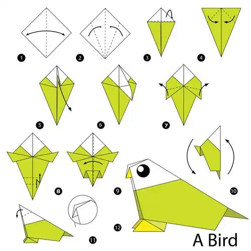 矢量动物折纸图片素材-矢量折纸兔子的步骤图解插画-jpg格式-未来素材