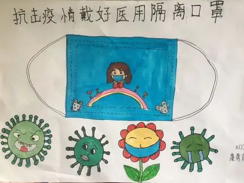 口罩不可怕,温暖在身边——防疫知识宣传活动之创意口罩我来画