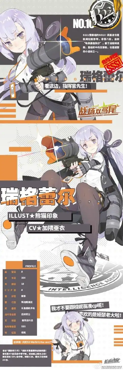 战场双马尾瑞格蕾尔属性立绘 瑞格蕾尔怎么样