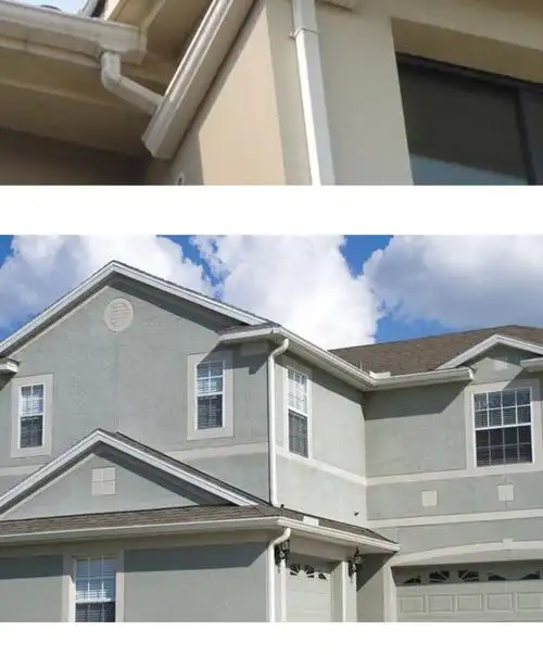 屋檐雨水槽别墅天沟檐沟pvc排水槽塑料槽槽管接水管落水雨槽接雨 内