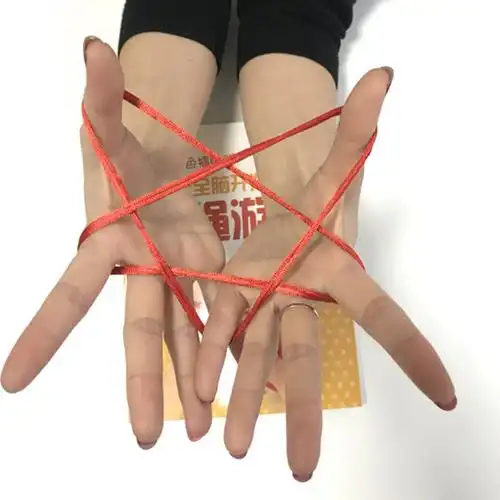 80后经典怀旧 翻花绳手翻绳子游戏挑绳编绳子 儿童益智玩具_致欧体育