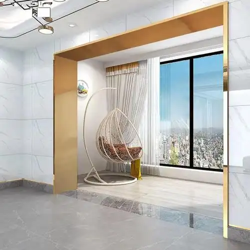 不锈钢门套窗套金属包边条收边条卧室阳台垭口装修装饰线条黑钛金