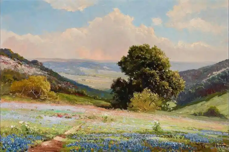 油画风景美国风景画家罗伯特伍德