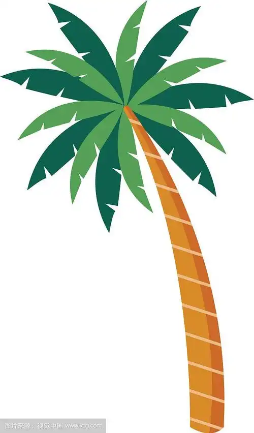 棕榈树图标卡通孤立