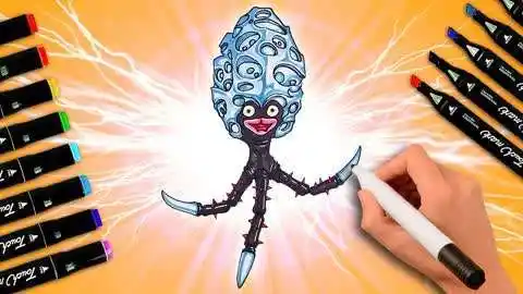 一起来画奥特曼 合成五帝王的切布尔星人