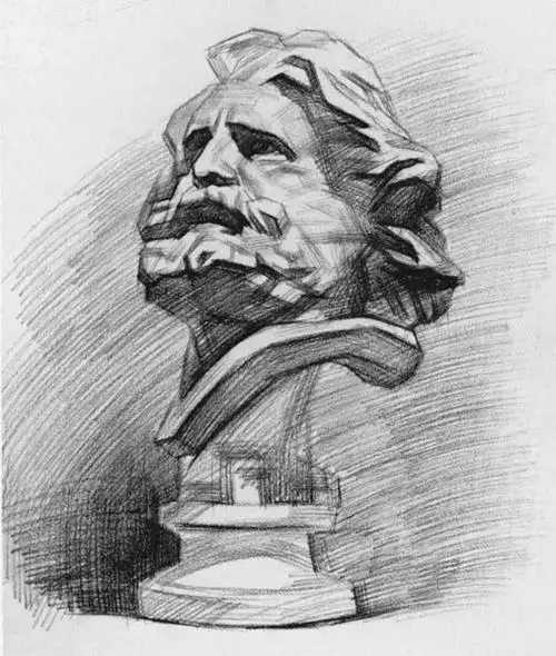 马赛石膏像素描步骤美院帮