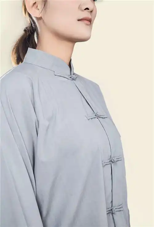 的衣服宗教居士服套装男女款海青服居士禅修服传统布扣款僧衣僧服四季