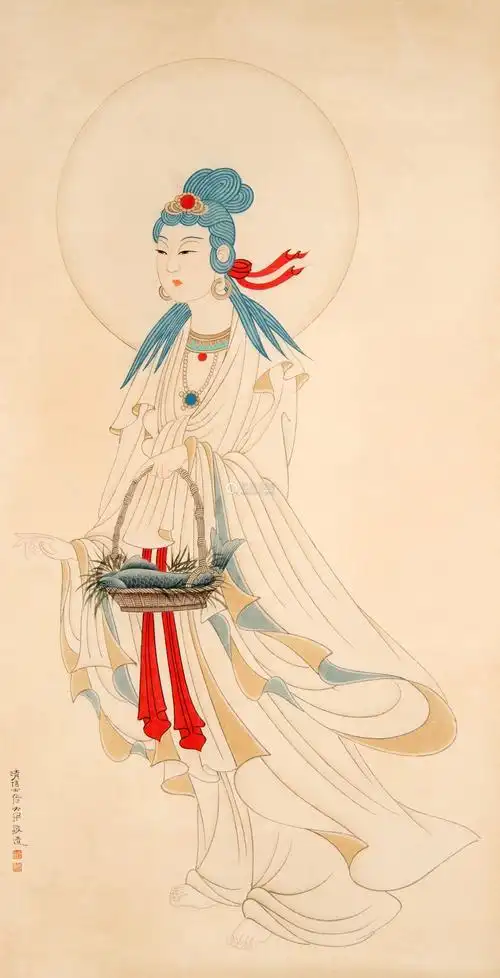 张大千人物作品欣赏(一)