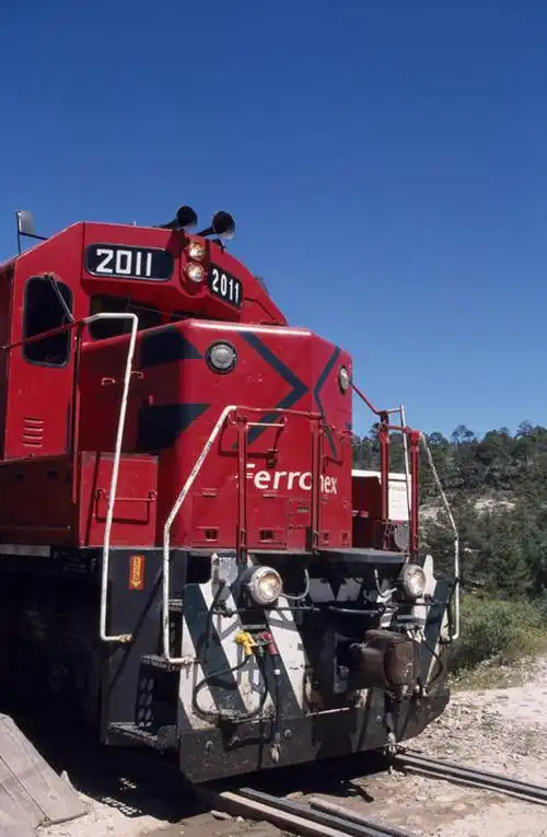 无人,竖图,路,铁路,火车,墨西哥,吉娃娃,轨道,交通,铁轨,车厢,红色