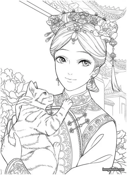 图色,填色,填色图片,填色游戏,妈妈,妹妹,姐姐,姐姐简笔画,小仙女,小