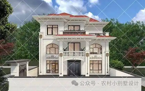 25套三层农村别墅,红屋顶精致大气,符合农村生活所需,总有一套适合你