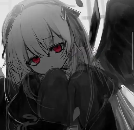 给人感觉很孤独的黑白动漫头像