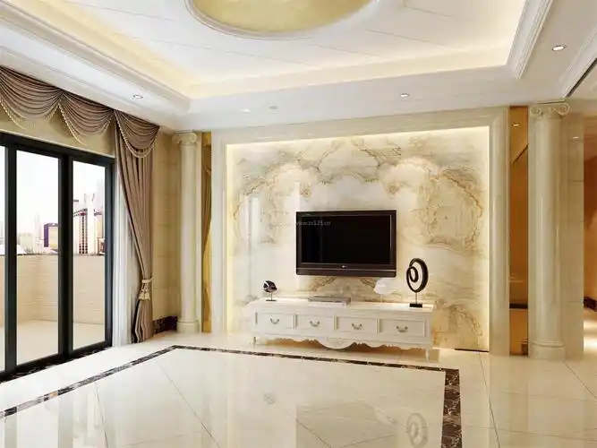 2021纯欧式风格电视背景墙装修效果图