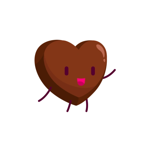 浪漫可爱爱心巧克力图片