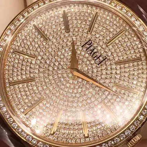 伯爵玫瑰金满天星原钻机械表