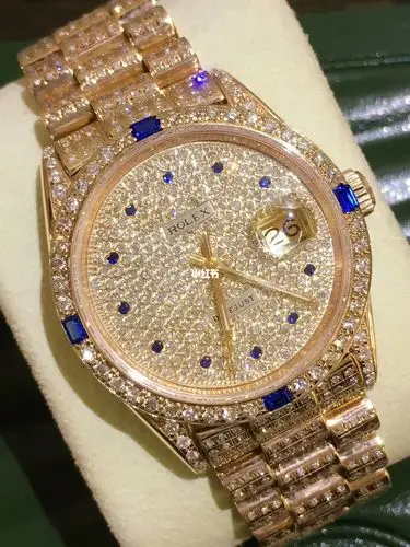 rolex劳力士经典日志18k黄金满钻自动机械表_劳力士怎么样_机械表