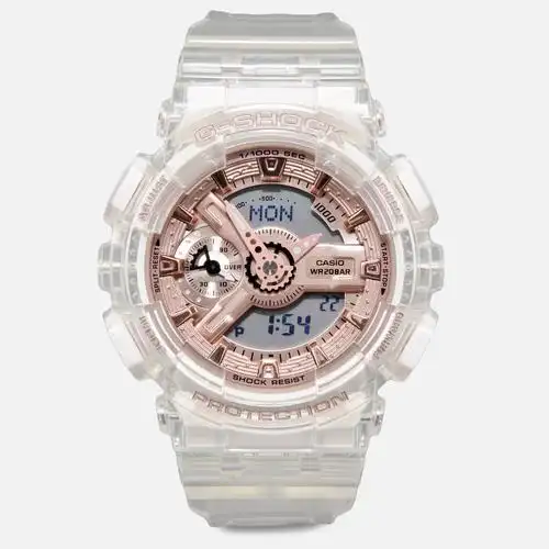 卡西欧透明玫瑰gshock系列运动手表女士gmas110sr7as120sr日韩腕表