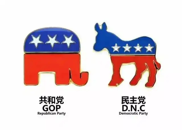 "驴党","象党"是美国两党制的喻词,因为"驴子"是民主党的党徽,"大象"