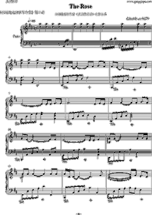 the rose_钢琴谱_搜谱网