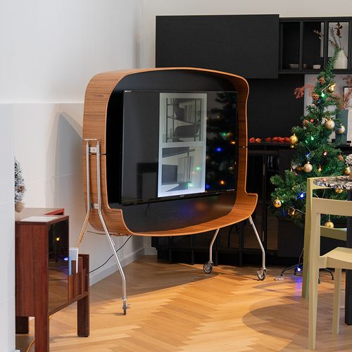 吱音2022移动电视柜55寸 简约家用可移动电视柜卧室客厅电视架