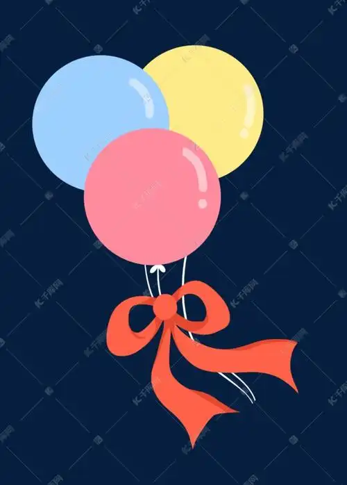 彩色氢气球蝴蝶结