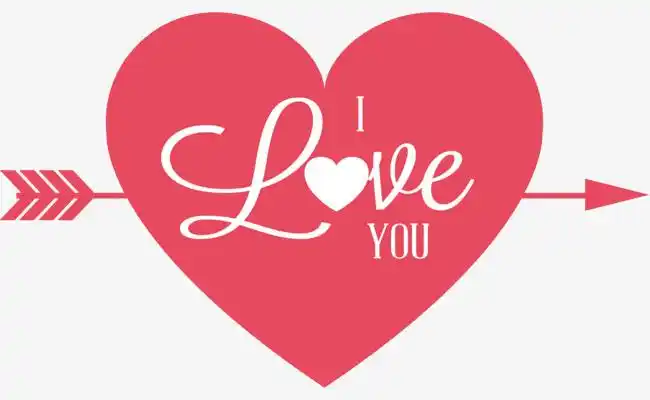 粉色love中箭爱心