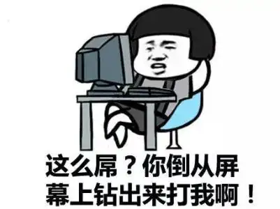 这么吊你倒从屏幕上钻出来打我啊恶搞玩电脑gif动图_动态图_表情包
