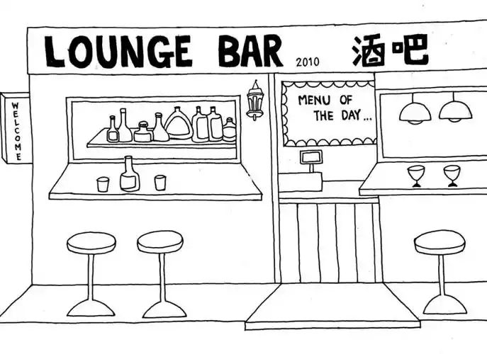 还在学习画画中,还不是画得很好,轻点喷啊~#临摹线稿  #酒吧线稿