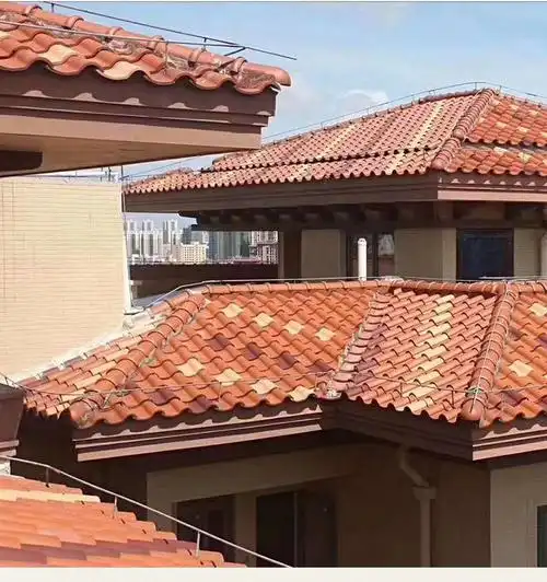 河北邯郸尚德厂家供应高档别墅琉璃瓦屋面 陶瓷欧式西式瓦 220*220