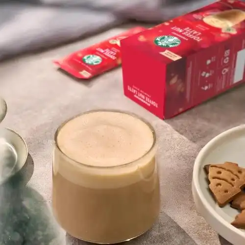 星巴克太妃榛果拿铁速溶咖啡1盒装太妃拿铁门店同款