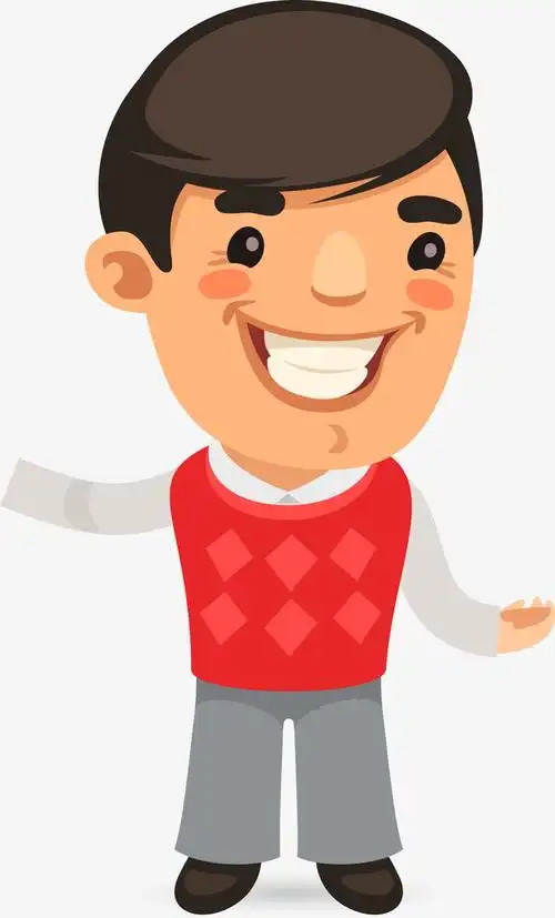 人物插画开心的男人