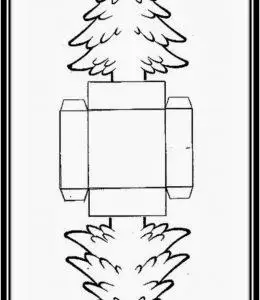 趣味立体大树手工制作图纸打印下载