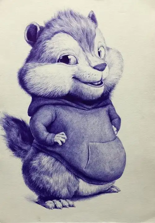 平时喜欢画一些圆珠笔画,主要都是以写实类的方向画,比较喜欢动物