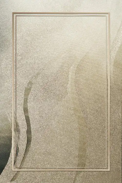 闪光背景上的矩形金色边框插图