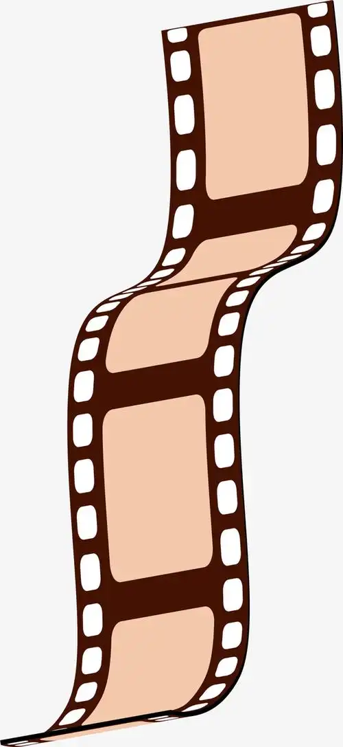 咖啡色卷曲电影胶卷