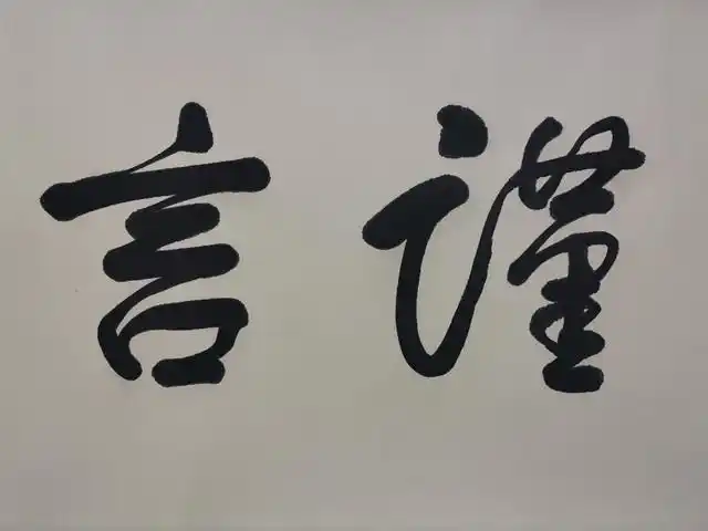 021舒同款书法谨言慎行托片