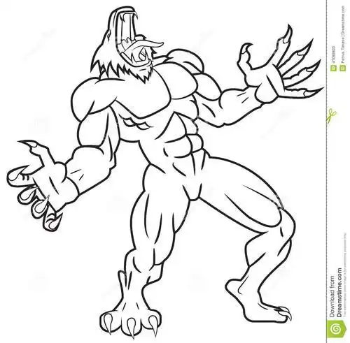 隐形狼人的简笔画 简笔画图片大全-蒲城教育文学网